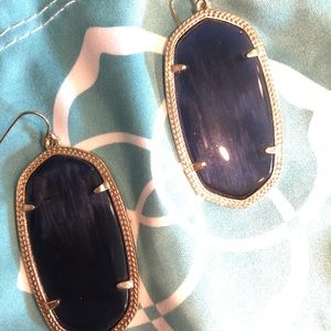 Kendra Scott Navy Cats Eye Danielle Earrings